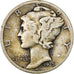 Stati Uniti, Dime, Mercury Dime, 1935, U.S. Mint, Argento, MB+, KM:140