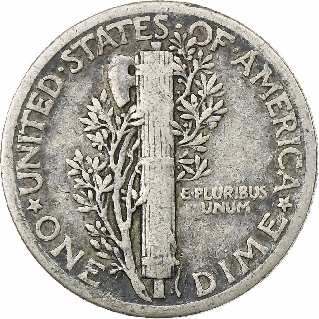 Estados Unidos da América, Dime, Mercury Dime, 1935, U.S. Mint, Prata
