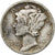 Stati Uniti, Dime, Mercury Dime, 1942, U.S. Mint, Argento, MB+, KM:140
