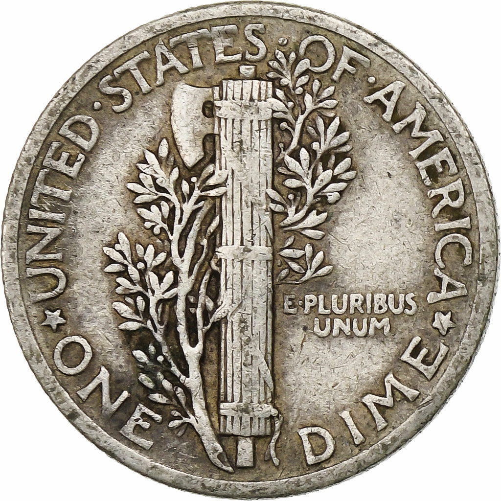 Estados Unidos da América, Dime, Mercury Dime, 1942, U.S. Mint, Prata