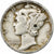 États-Unis, Dime, Mercury Dime, 1943, U.S. Mint, Argent, TTB, KM:140