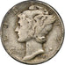 États-Unis, Dime, Mercury Dime, 1944, Denver, Argent, TB, KM:140