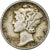 USA, Dime, Mercury Dime, 1944, U.S. Mint, Srebro, EF(40-45), KM:140