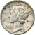 États-Unis, Dime, Mercury Dime, 1944, U.S. Mint, Argent, TTB+, KM:140