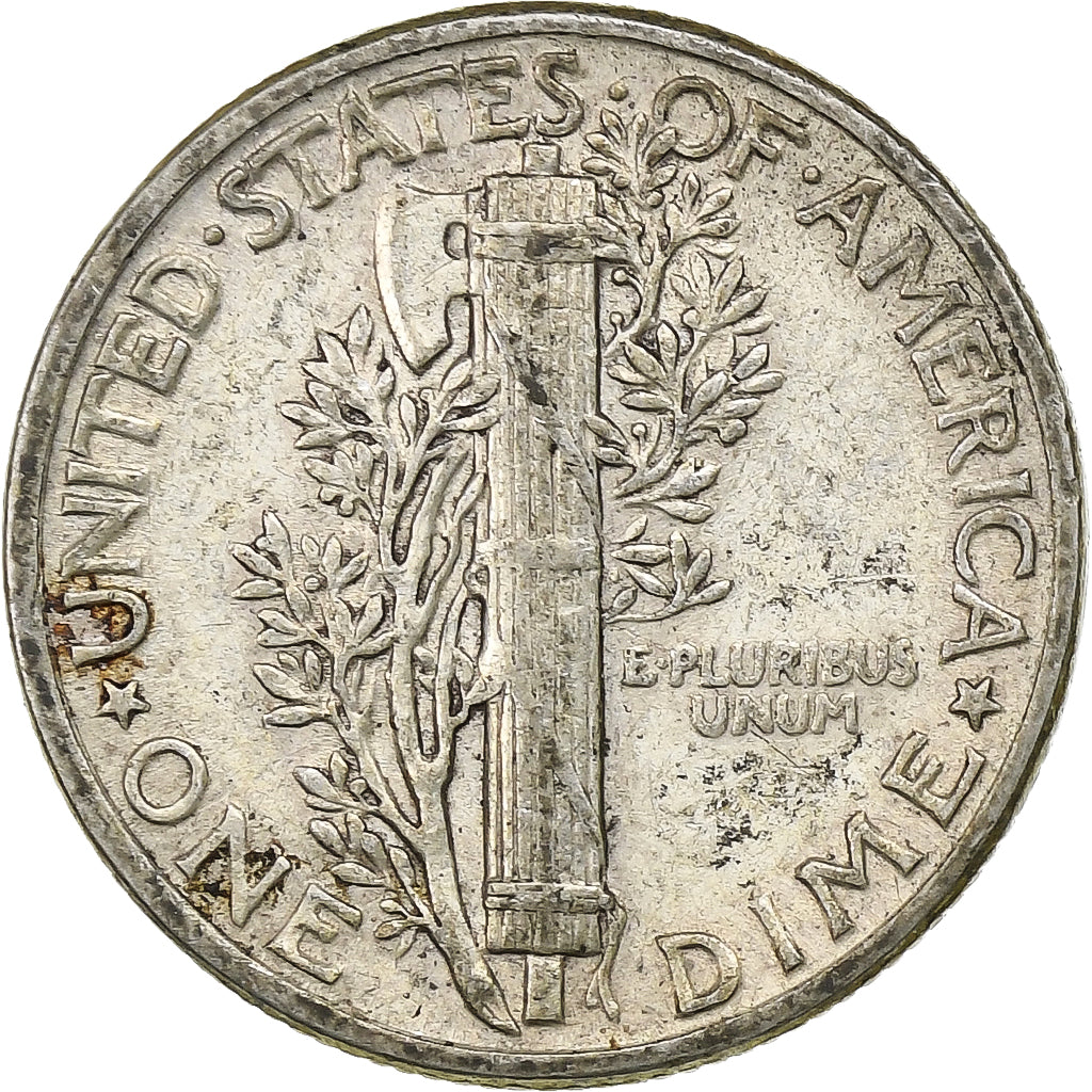 Vereinigte Staaten, Dime, Mercury Dime, 1944, U.S. Mint, Silber, SS+, KM:140