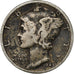 United States, Dime, Mercury Dime, 1945, U.S. Mint, Silver, VF(30-35), KM:140