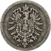 ALEMANIA - IMPERIO, Wilhelm I, 50 Pfennig, 1876, Berlin, Plata, MBC, KM:6