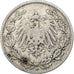 Monnaie, GERMANY - EMPIRE, 1/2 Mark, 1905, Munich, TB+, Argent, KM:17