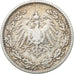 Moneta, GERMANIA - IMPERO, 1/2 Mark, 1905, Hambourg, MB, Argento, KM:17