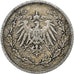 Coin, GERMANY - EMPIRE, 1/2 Mark, 1905, Stuttgart, EF(40-45), Silver, KM:17