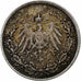 GERMANY - EMPIRE, 1/2 Mark, 1906, Karlsruhe, Silber, SS, KM:17
