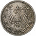 GERMANY - EMPIRE, 1/2 Mark, 1907, Stuttgart, Silber, VZ+, KM:17