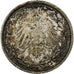 GERMANIA - IMPERO, 1/2 Mark, 1915, Stuttgart, Argento, SPL-, KM:17
