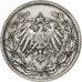 GERMANY - EMPIRE, 1/2 Mark, 1915, Karlsruhe, Silver, AU(50-53), KM:17