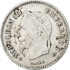 Coin, France, Napoleon III, 20 Centimes, 1867, Strasbourg, EF(40-45), Silver