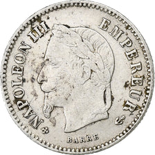 Monnaie, France, Napoleon III, 20 Centimes, 1867, Strasbourg, TTB, Argent