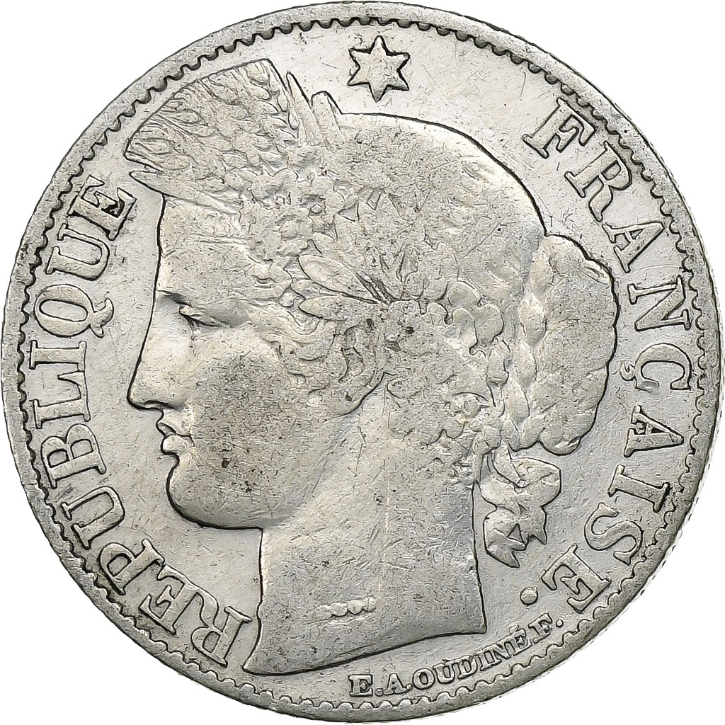 France, 50 Centimes, Cérès, 1882, Paris, Silver, VF(20-25), Gadoury:419a