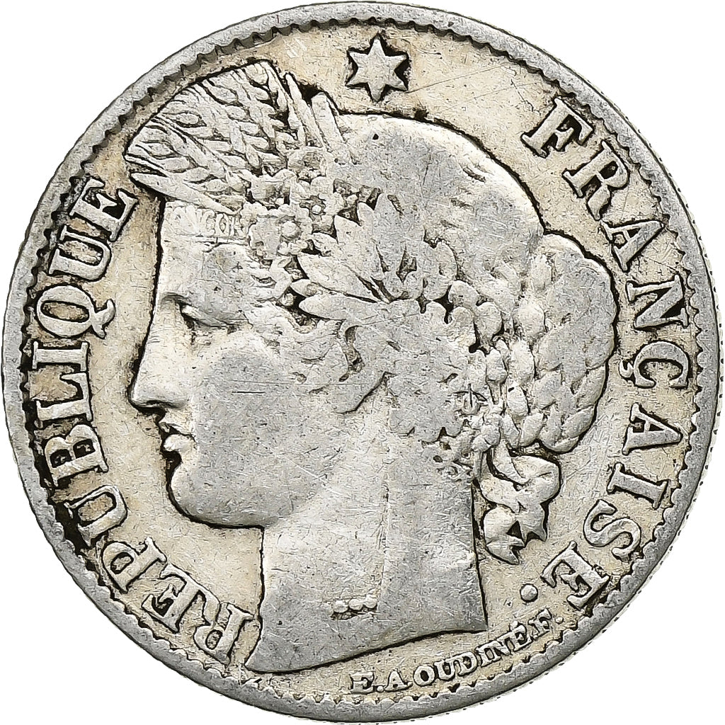 France, 50 Centimes, Cérès, 1888, Paris, Silver, VF(30-35), Gadoury:419a