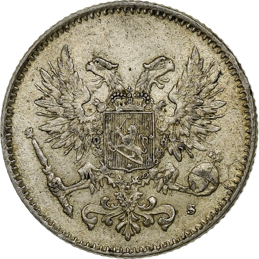 Münze, Finnland, Nicholas II, 50 Penniä, 1917, Helsinki, VZ, Silber, KM:2.2