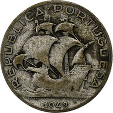 Portugal, 2-1/2 Escudos, 1943, Silver, VF(20-25), KM:580