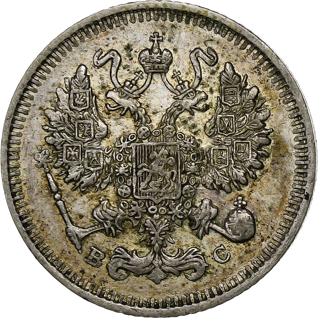 Rusland, Nicholas II, 10 Kopeks, 1913, Saint Petersburg, Zilver, ZF+, KM:20a.2