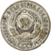 Rusia, Soviet Union, 15 Kopeks, 1925, Plata, BC+, KM:87