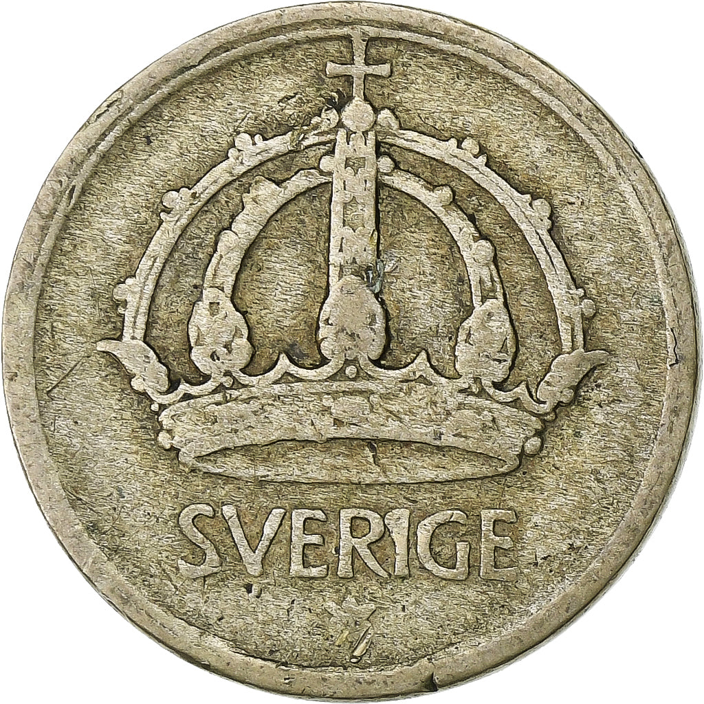 Svezia, Gustaf V, 25 Öre, 1944, Argento, MB+, KM:816