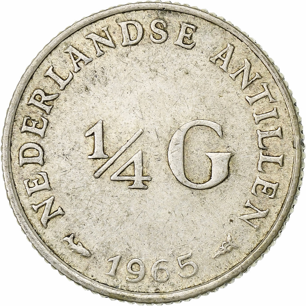Coin, Netherlands Antilles, Juliana, 1/4 Gulden, 1965, Utrecht, EF(40-45)