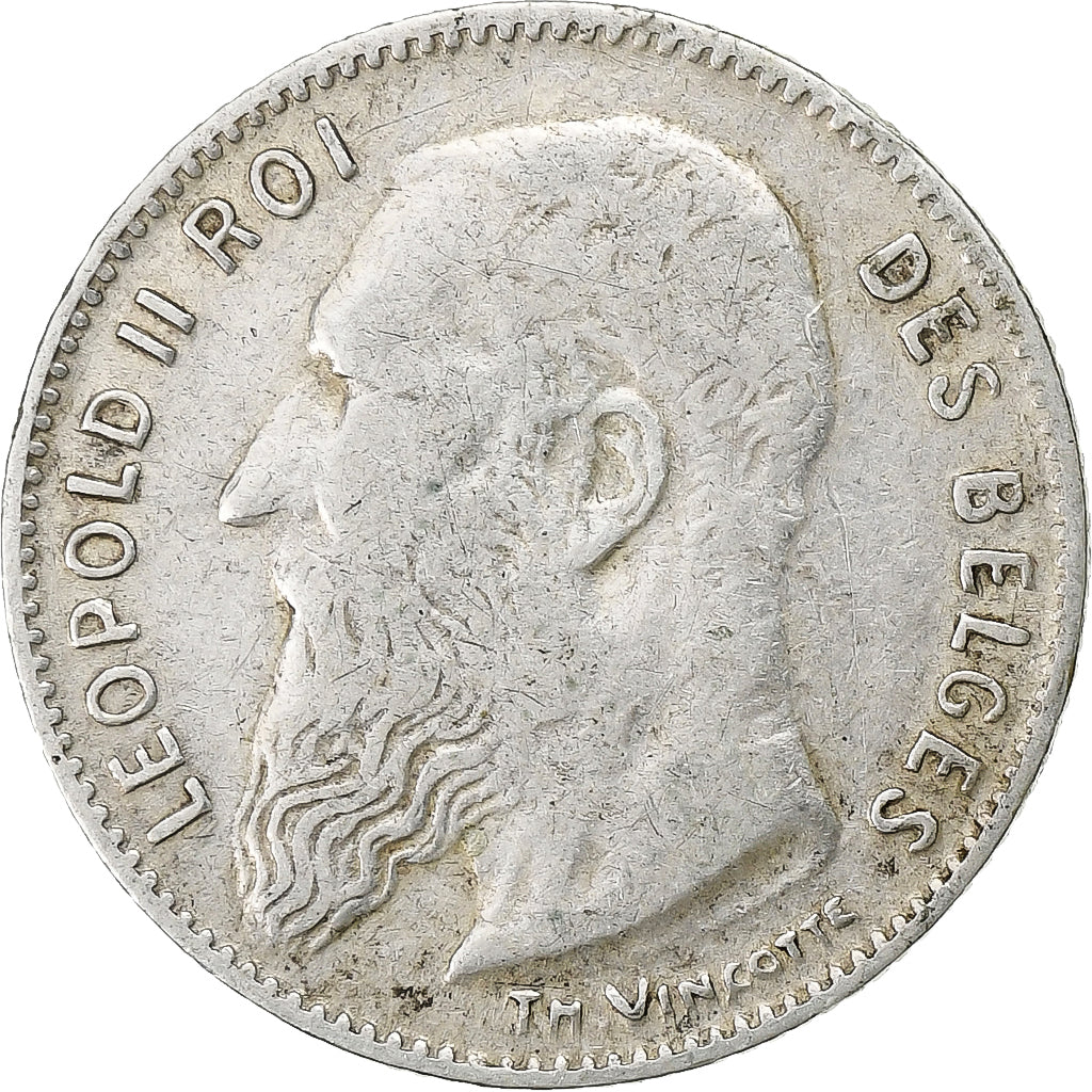 Belgium, Leopold II, 50 Centimes, 1909, Brussels, Silver, VF(20-25), KM:61.1