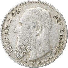 Belgium, Leopold II, 50 Centimes, 1909, Brussels, Silver, VF(20-25), KM:61.1