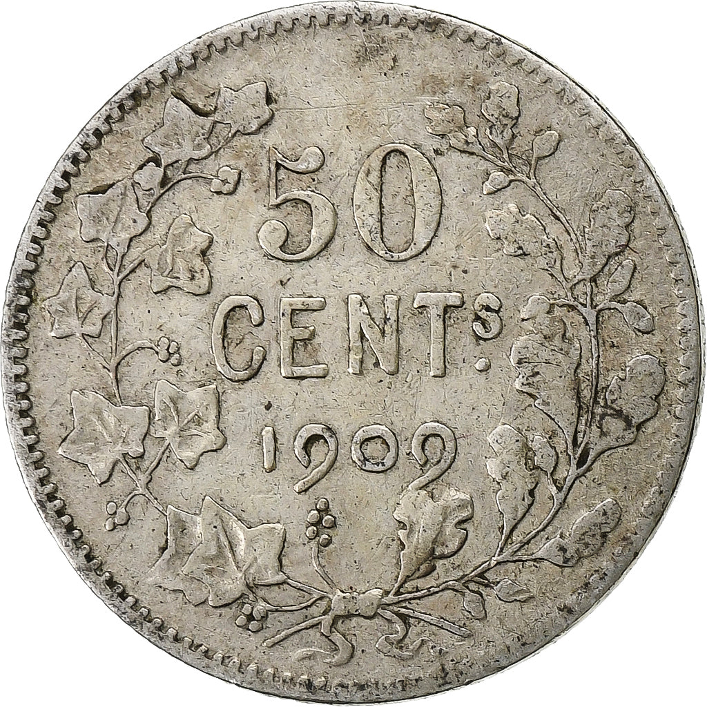 Belgium, Leopold II, 50 Centimes, 1909, Brussels, Silver, VF(20-25), KM:61.1