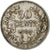België, Leopold II, 50 Centimes, 1909, Brussels, Zilver, ZF, KM:61.1