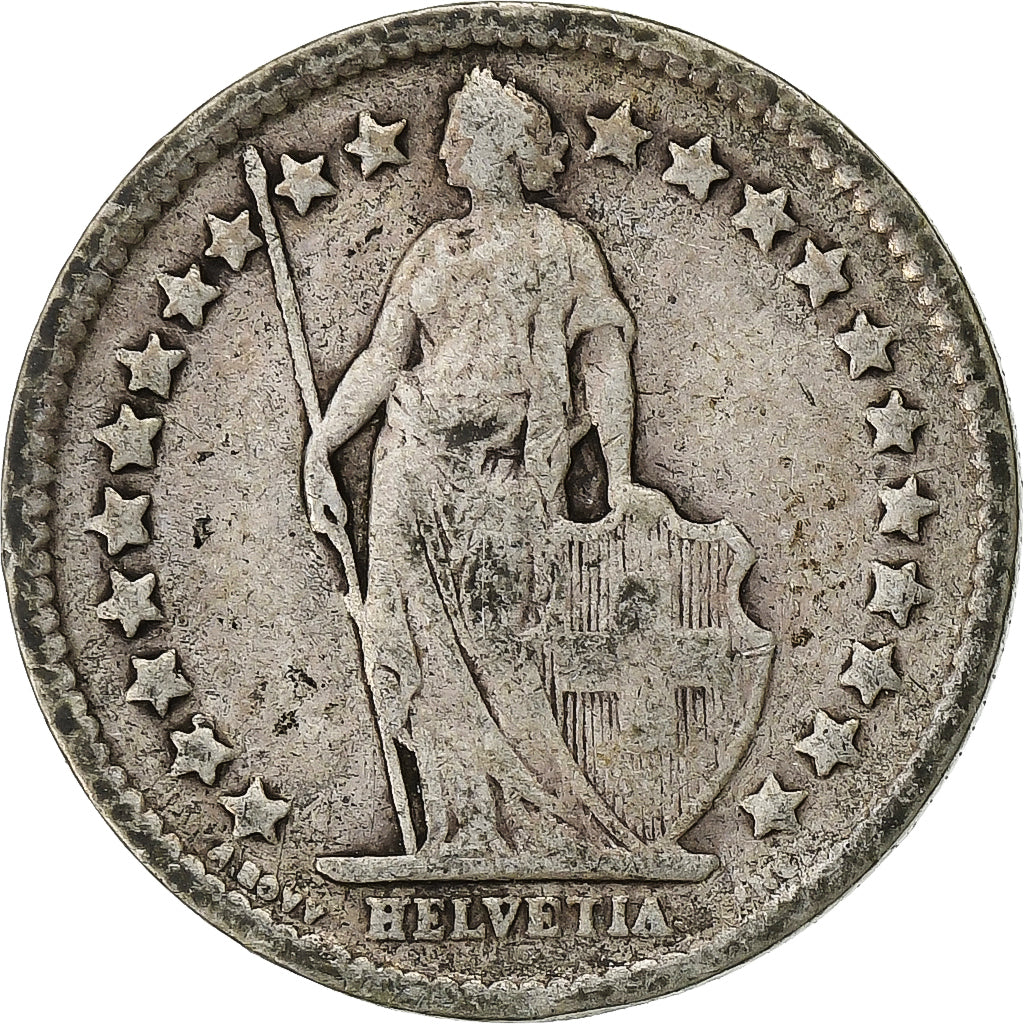 Münze, Schweiz, 1/2 Franc, 1898, Bern, S, Silber, KM:23