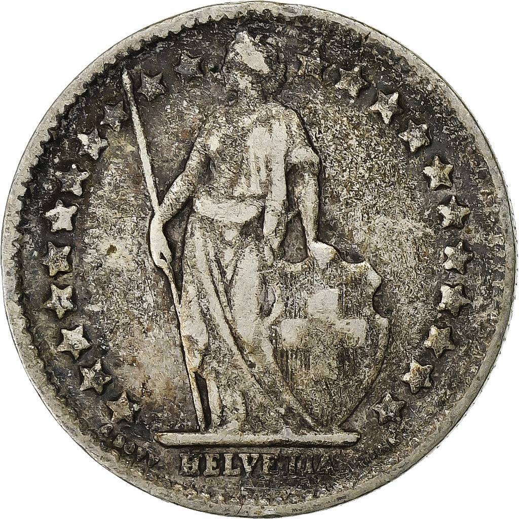 Münze, Schweiz, 1/2 Franc, 1910, Bern, S, Silber, KM:23
