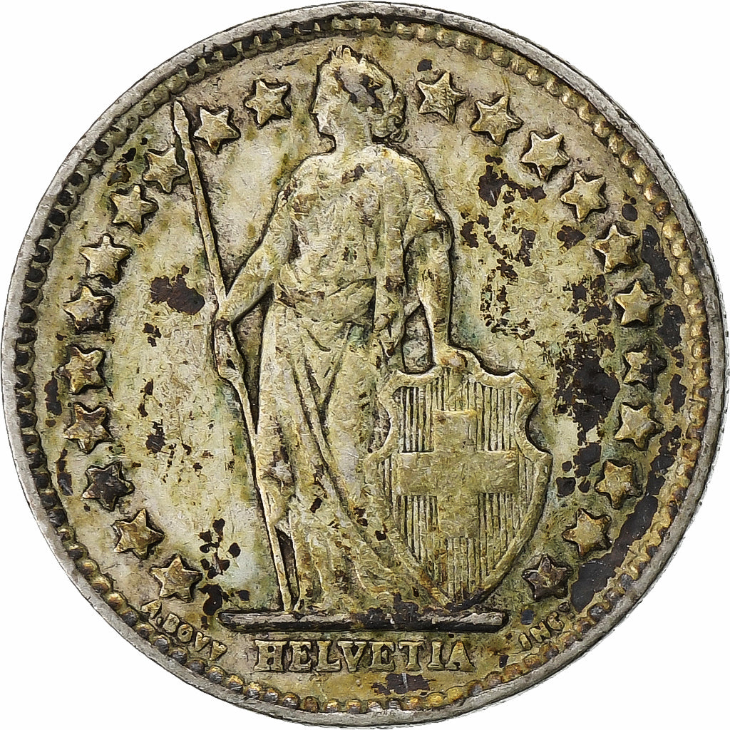 Coin, Switzerland, 1/2 Franc, 1937, Bern, EF(40-45), Silver, KM:23