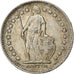 Suiza, 1/2 Franc, 1945, Bern, Plata, MBC, KM:23