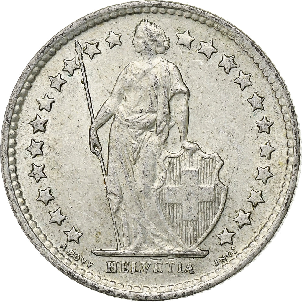 Svizzera, 1/2 Franc, 1958, Bern, Argento, SPL-, KM:23