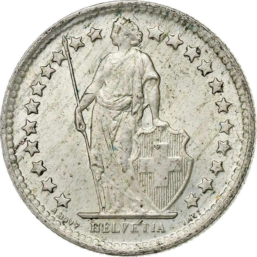 Switzerland, 1/2 Franc, 1959, Bern, Silver, MS(60-62), KM:23