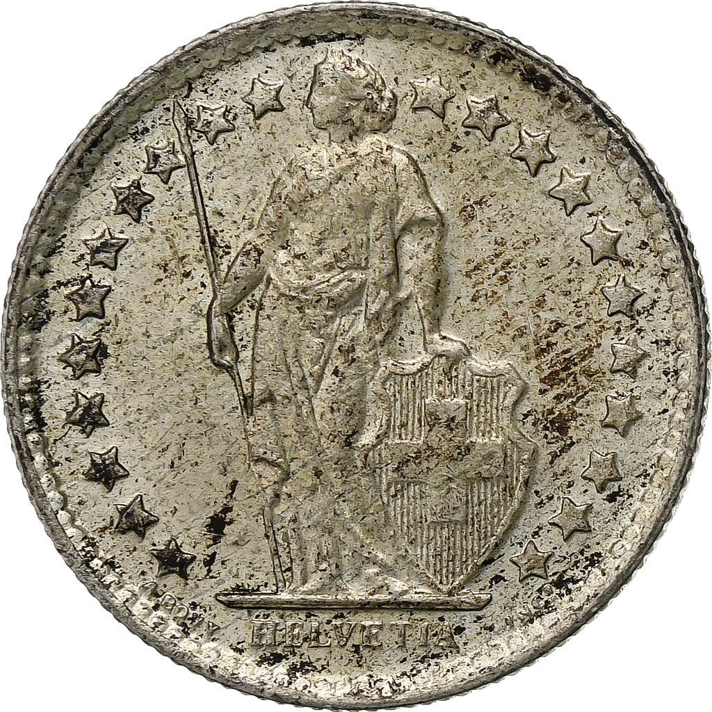 Switzerland, 1/2 Franc, 1960, Bern, Silver, AU(50-53), KM:23