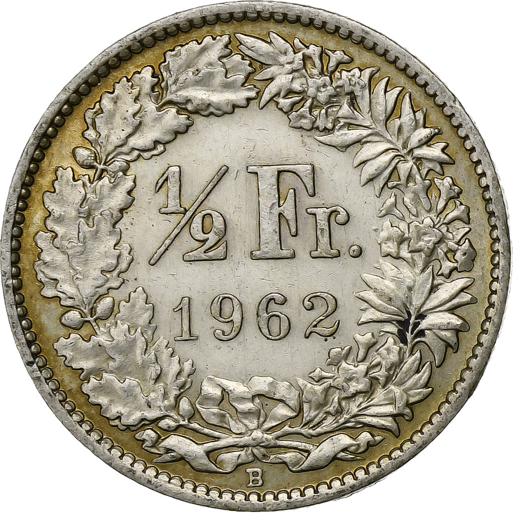 Svizzera, 1/2 Franc, 1962, Bern, Argento, BB, KM:23