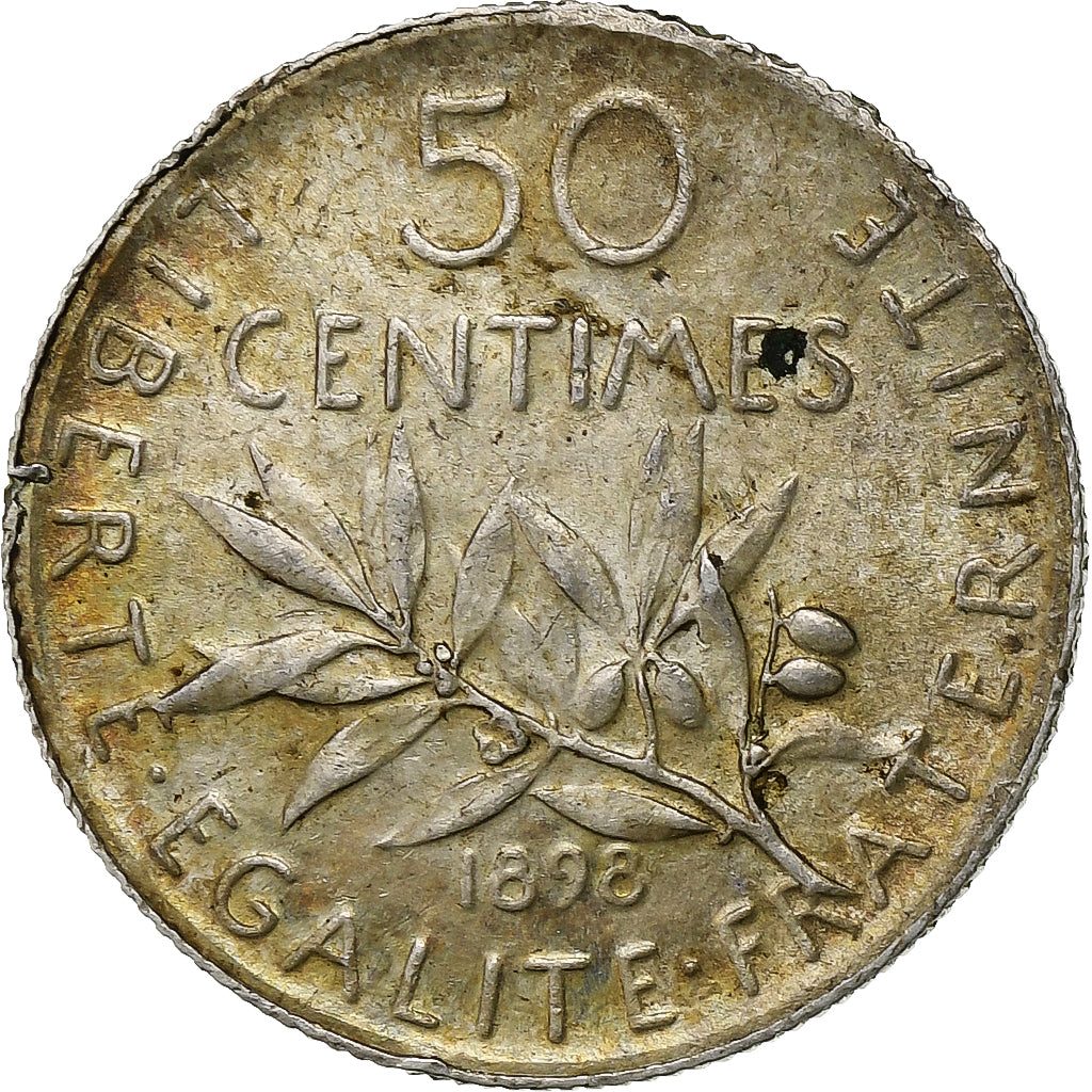 France, 50 Centimes, Semeuse, 1898, Paris, Argent, SUP, Gadoury:420, KM:854