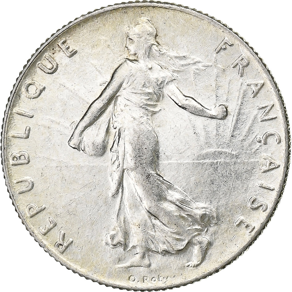 France, 50 Centimes, Semeuse, 1918, Paris, Silver, AU(50-53), KM:854