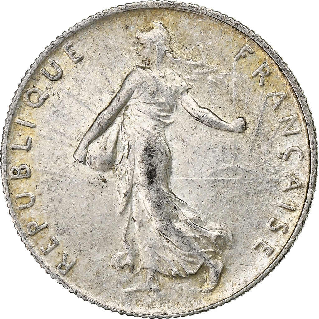 France, 50 Centimes, Semeuse, 1918, Paris, Silver, AU(50-53), KM:854
