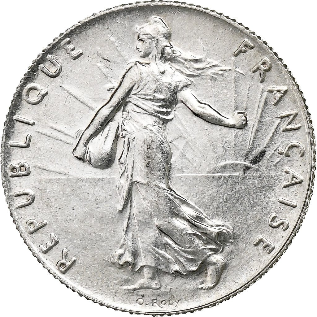 Coin, France, Semeuse, 50 Centimes, 1919, Paris, AU(50-53), Silver, KM:854