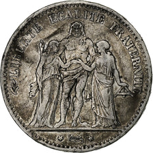 France, 5 Francs, Hercule, 1876, Bordeaux, Silver, VF(20-25), Gadoury:745a