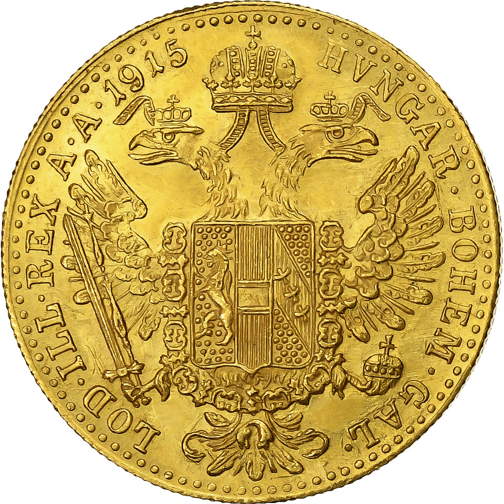 Coin, Austria, Franz Joseph I, Ducat, 1915, Restrike, MS(63), Gold, KM:2267