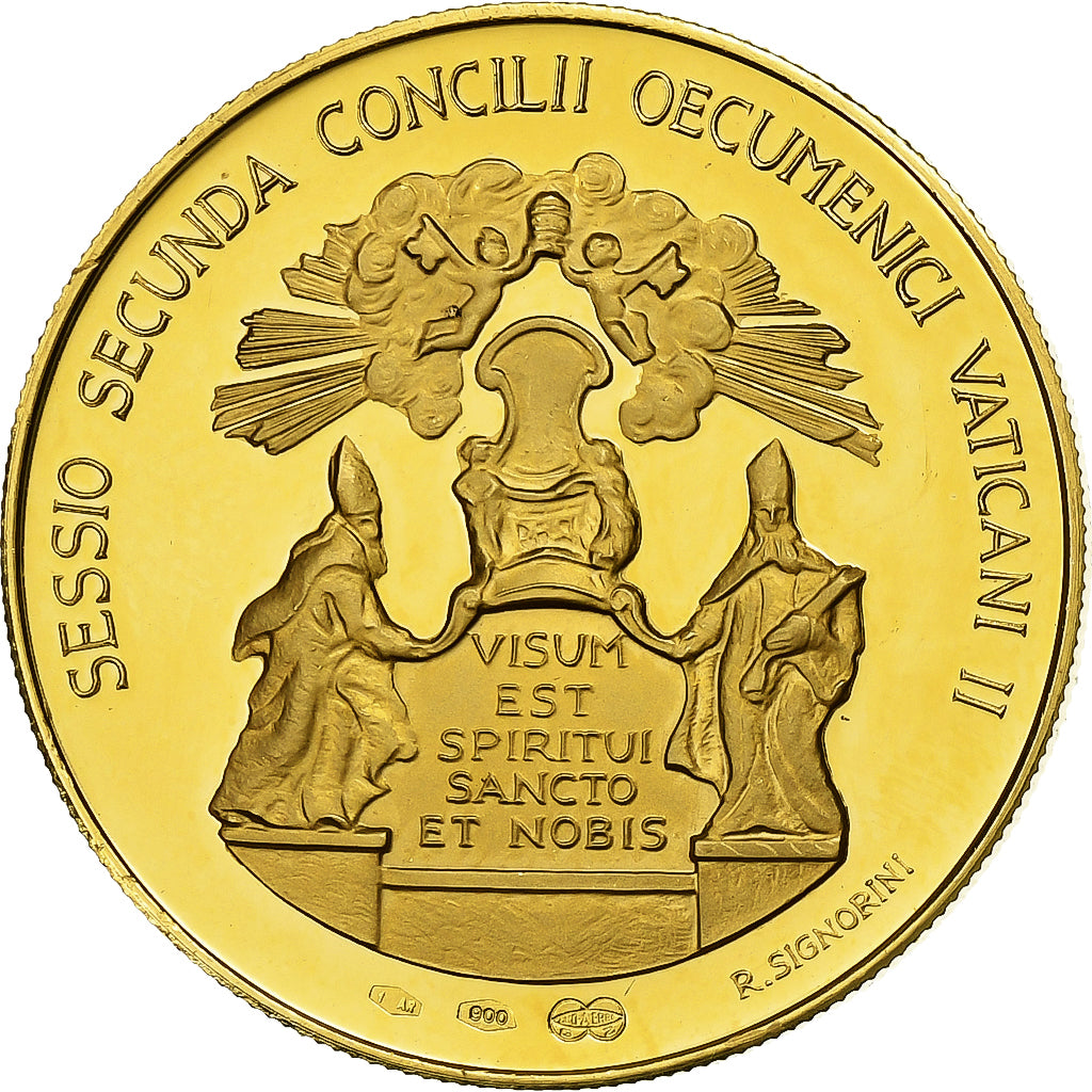 Vatican, Médaille, Jean XXIII et Paul VI, Or, IIe Concile Oecuménique du