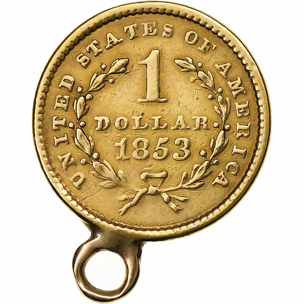 United States, Dollar, Liberty Head - Type 1, 1853, U.S. Mint, Gold, VF(30-35)