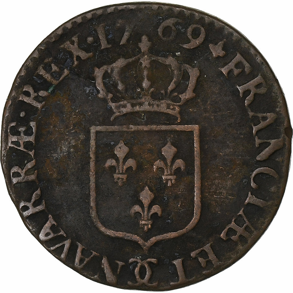 Frankrijk, Louis XV, 1/2 Sol à la vieille tête, 1769, Besançon, Koper, FR+