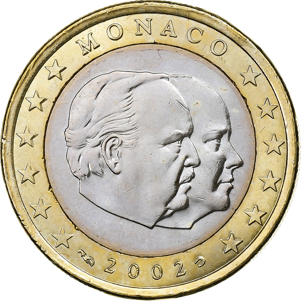 Monaco, Rainier III, Euro, 2002, Paris, Bi-Metallic, MS(60-62), Gadoury:MC178